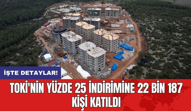 TOKİ'nin yüzde 25 İndirimine 22 Bin 187 Kişi Katıldı