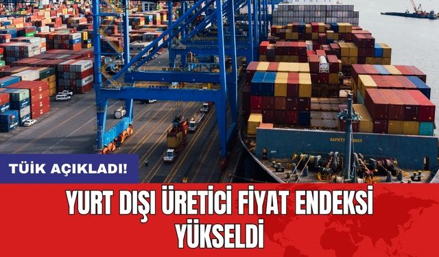 TÜİK açıkladı! Yurt Dışı Üretici Fiyat Endeksi yükseldi