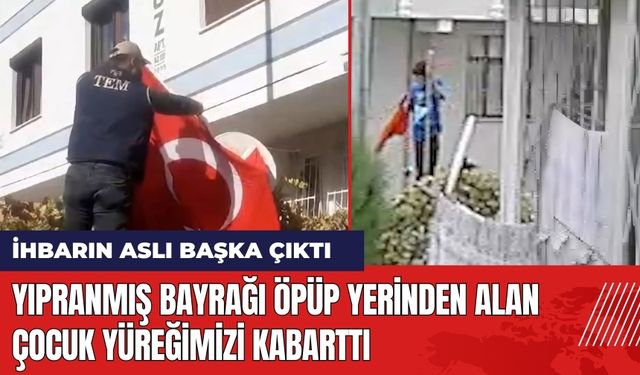 Yıpranmış Bayrağı Öpüp Alan Çocuk Yüreğimizi Kabarttı