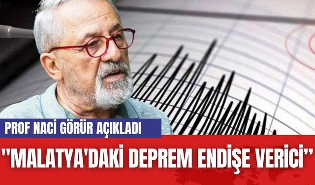 Prof. Dr. Naci Görür: "Malatya'daki Deprem Endişe Verici, Ciddi Çalışmalar Yapılmalı"