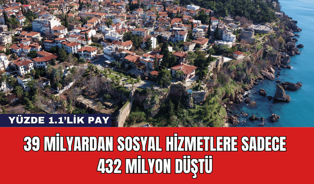 39 Milyardan Sosyal Hizmetlere Sadece 432 milyon Düştü