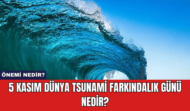 5 Kasım Dünya Tsunami Farkındalık Günü Nedir?