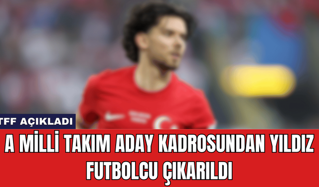 A Milli Takım Aday Kadrosundan Yıldız Futbolcu Çıkarıldı