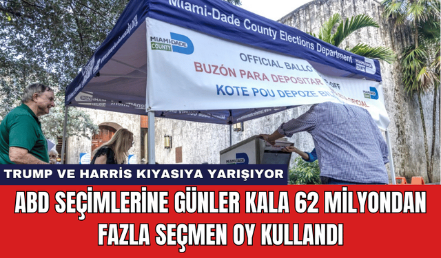 ABD Seçimlerine Günler Kala 62 Milyondan Fazla Seçmen Oy Kullandı