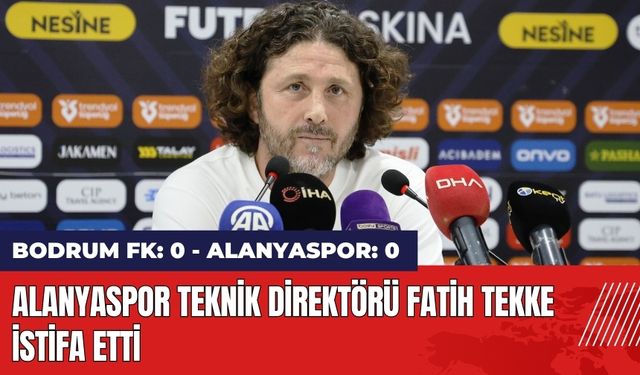 Alanyaspor Teknik Direktörü Fatih Tekke İstifa Etti