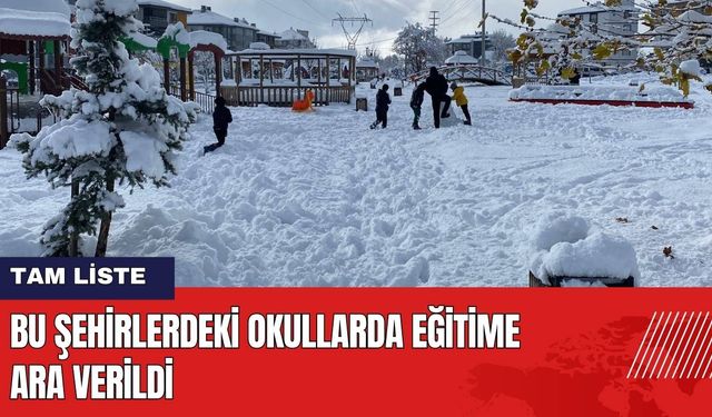 Bu Şehirlerdeki Okullarda Eğitime Ara Verildi