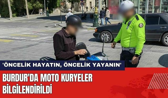 Burdur'da Moto Kuryeler Bilgilendirildi