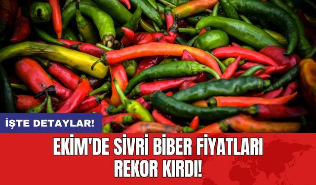 Ekim'de Sivri Biber Fiyatları Rekor Kırdı!