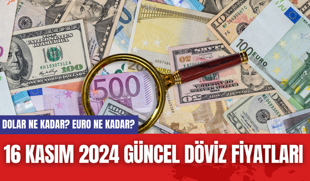 Dolar Ne Kadar? Euro Ne Kadar? 16 Kasım 2024 Güncel Döviz Fiyatları