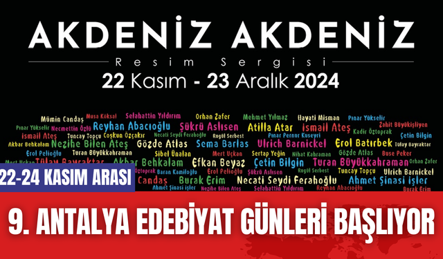 9. Antalya Edebiyat Günleri Başlıyor