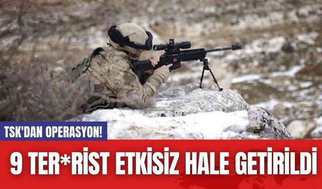 TSK'dan Operasyon! 9 Ter*rist Etkisiz Hale Getirildi