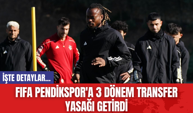 FIFA Pendikspor'a 3 Dönem Transfer Yasağı Getirdi