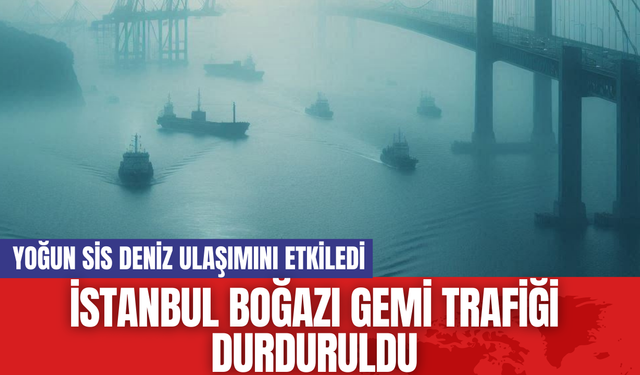 İstanbul Boğazı Gemi Trafiği Durduruldu