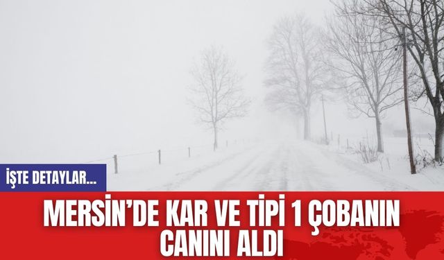 Mersin’de Kar ve Tipi 1 Çobanın Canını Aldı