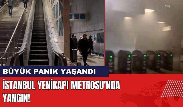 İstanbul Yenikapı Metrosu'nda Yangın! Büyük Panik Yaşandı