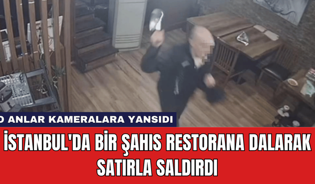 İstanbul'da Bir Şahıs Restorana Dalarak Satırla Saldırdı