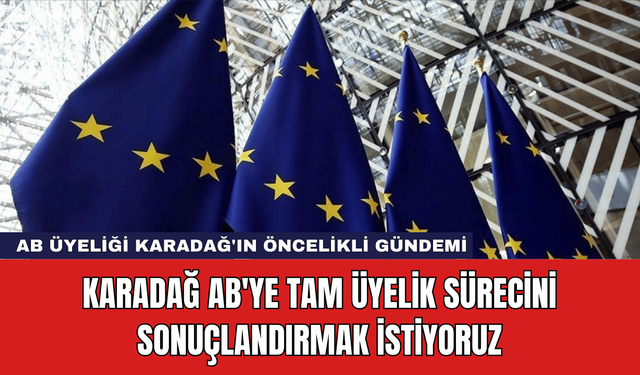 Karadağ AB'ye Tam Üyelik Sürecini Sonuçlandırmak İstiyoruz