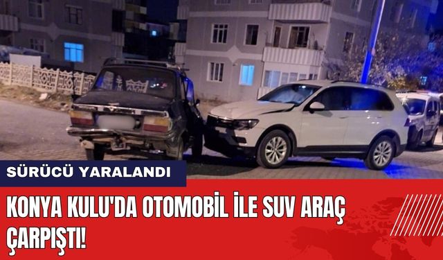 Konya Kulu'da Otomobil ile SUV Araç Çarpıştı!