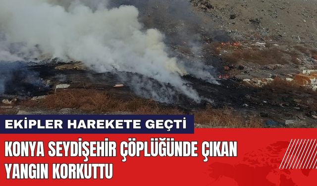 Konya Seydişehir Çöplüğünde Çıkan Yangın Korkuttu