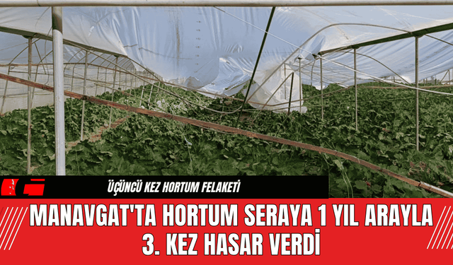 Manavgat'ta Hortum Seraya 1 Yıl Arayla 3. Kez Hasar Verdi