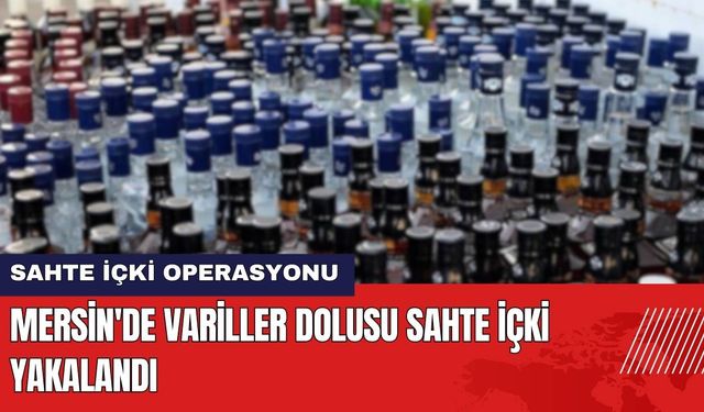 Mersin'de Variller Dolusu Sahte İçki Yakalandı