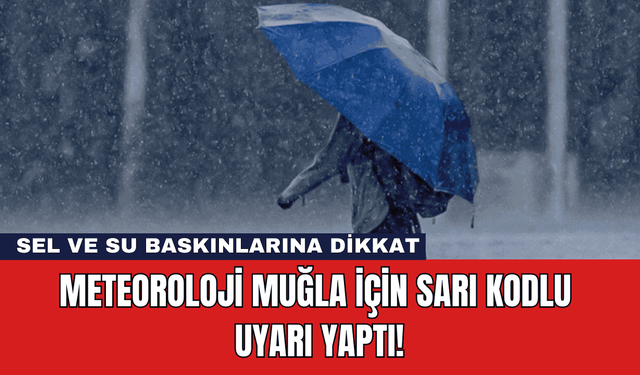 Meteoroloji Muğla İçin Sarı Kodlu Uyarı Yaptı!