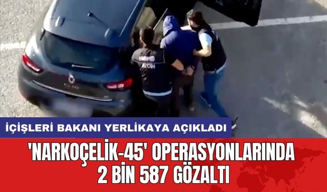 'Narkoçelik-45' Operasyonlarında 2 Bin 587 Gözaltı