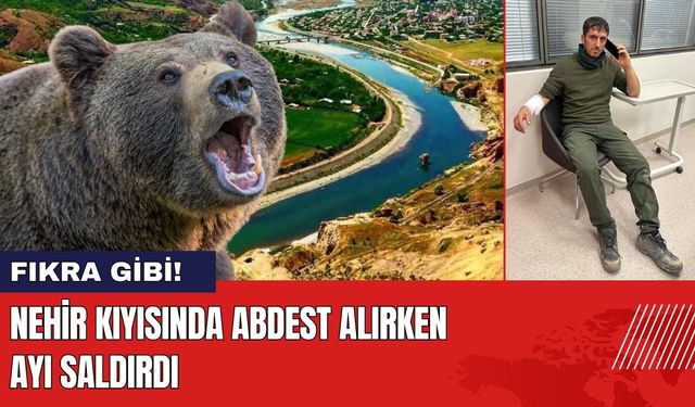 Nehir Kıyısında Abdest Alırken Ayı Saldırdı