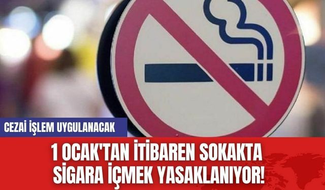 1 Ocak'tan İtibaren Sokakta Sigara İçmek Yasaklanıyor!