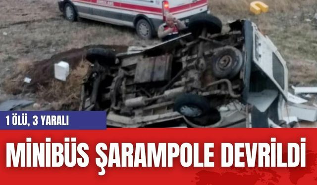 Minibüs Şarampole Devrildi: 1 Ölü, 3 Yaralı