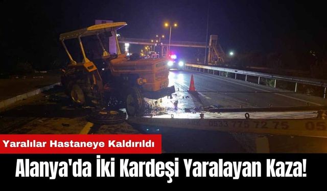 Alanya'da İki Kardeşi Yaralayan Kaza!