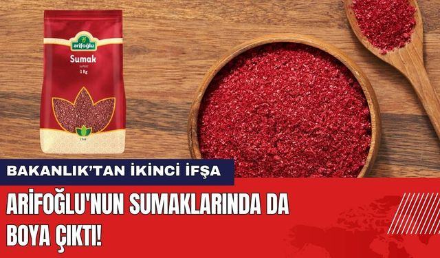 Arifoğlu'nun Sumaklarında da Boya Çıktı! Bakanlık İfşa etti