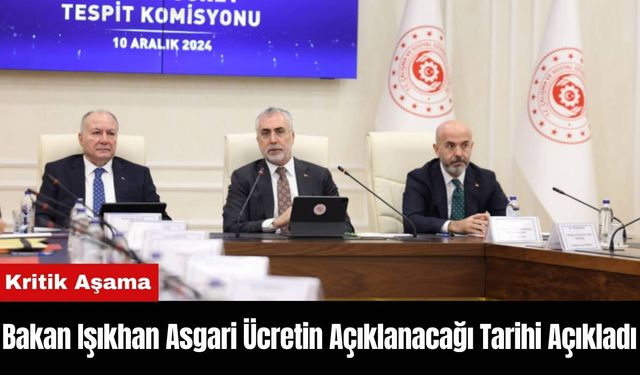 Bakan Işıkhan Asgari Ücretin Açıklanacağı Tarihi Açıkladı