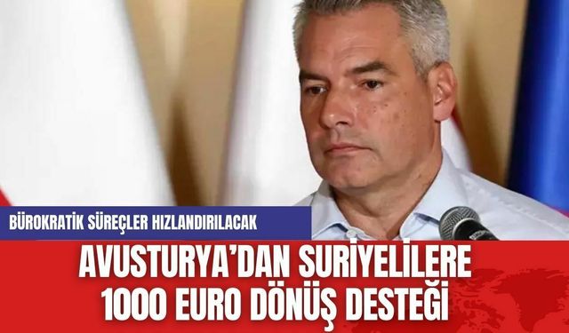 Avusturya’dan Suriyelilere 1000 Euro Dönüş desteği