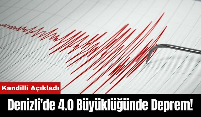 Denizli'de 4.0 Büyüklüğünde Deprem!