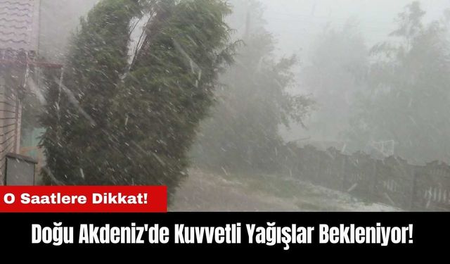 Doğu Akdeniz'de Kuvvetli Yağışlar Bekleniyor! O Saatlere Dikkat!