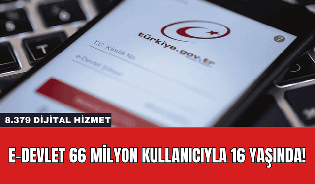 E-Devlet 66 Milyon Kullanıcıyla 16 Yaşında!