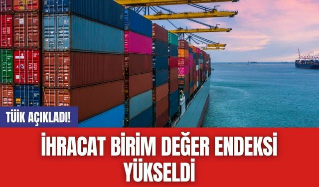 İhracat Birim Değer Endeksi Yükseldi