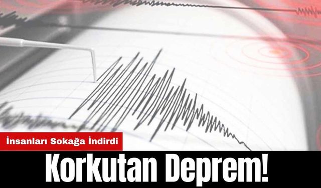 Korkutan Deprem! İnsanları Sokağa İndirdi