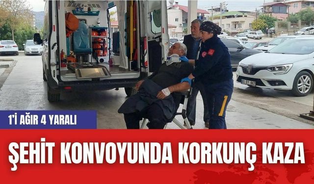 Şehit Konvoyunda Korkunç Kaza: 1’i Ağır 4 Yaralı