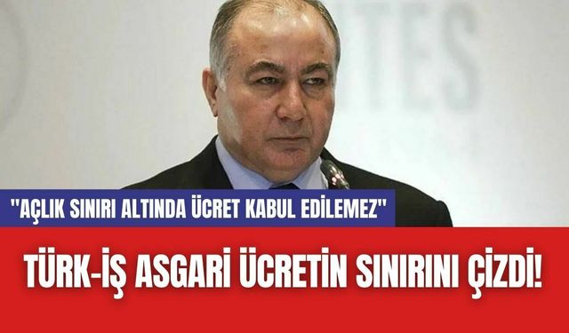 Türk-İş Asgari Ücretin Sınırını Çizdi! "Açlık Sınırı Altında Ücret Kabul Edilemez"