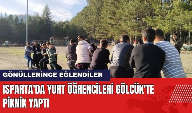 Isparta'da Yurt Öğrencileri Gölcük'te Piknik Yaptı