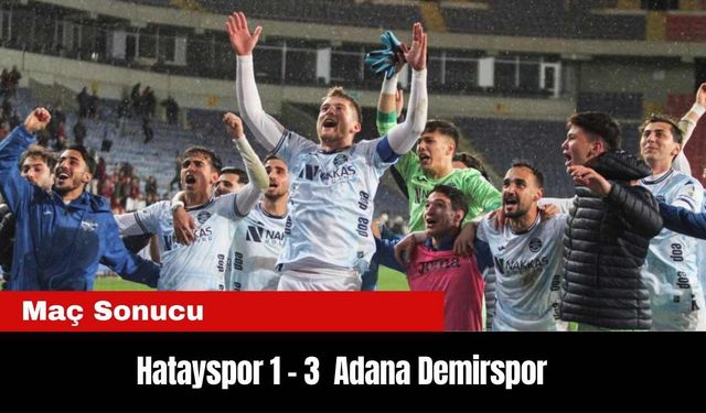 Maç Sonucu: Hatayspor 1 - 3  Adana Demirspor