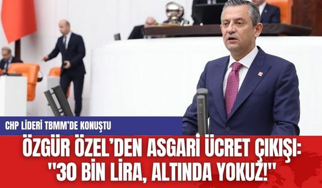 Özgür Özel’den Asgari Ücret Çıkışı: "30 Bin Lira, Altında Yokuz!"