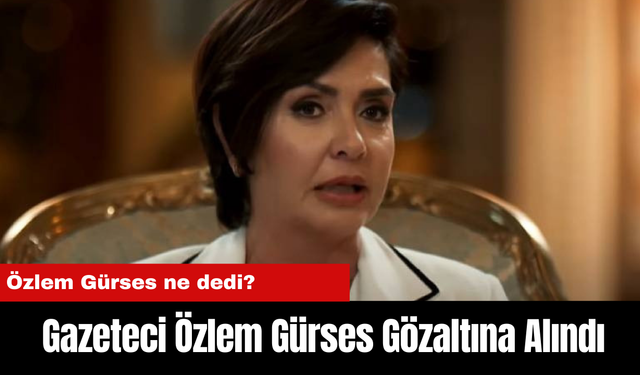 Gazeteci Özlem Gürses Gözaltına Alındı