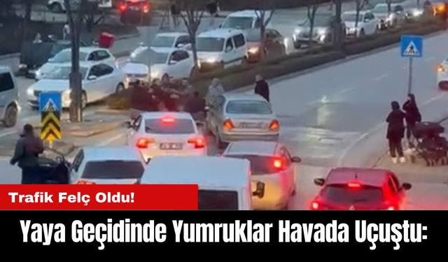 Yaya Geçidinde Yumruklar Havada Uçuştu: Trafik Felç Oldu!