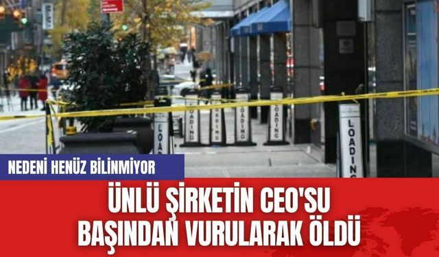 Ünlü Şirketin CEO'su Başından Vurularak Öldü