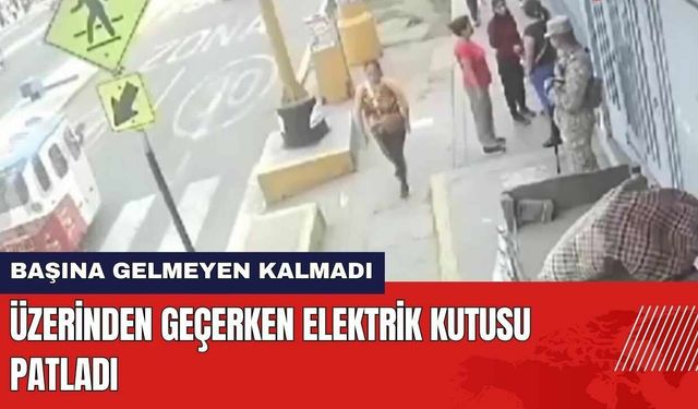 Üzerinden Geçerken Elektrik Kutusu Patladı