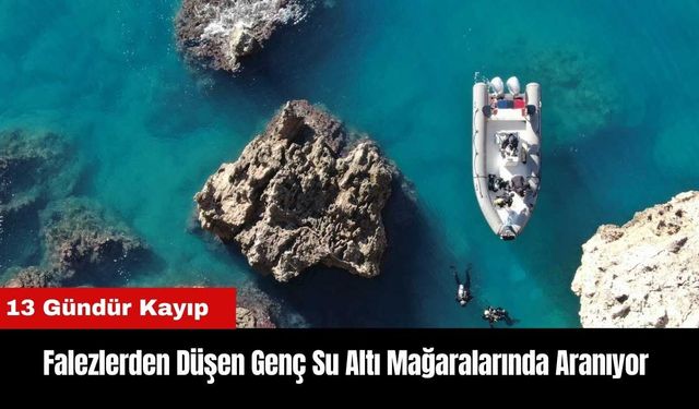 Aracıyla Falezlerden Düşen Genç Su Altı Mağaralarında Aranıyor