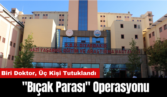 "Bıçak Parası" Operasyonu: Biri Doktor, Üç Kişi Tutuklandı